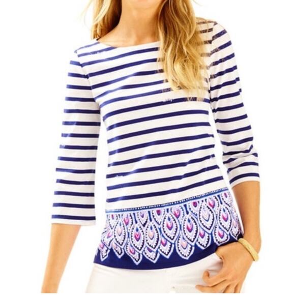 Lilly Pulitzer Waverly Top Size Small EUC - Picture 1 of 8